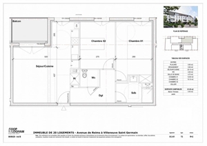 t3 à la vente -   02200  SOISSONS, surface 61 m2 vente t3 - UBI397296611